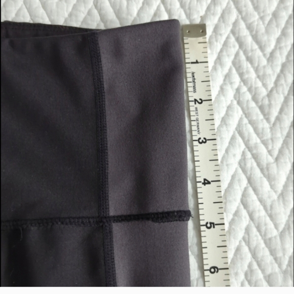 Athletic yoga leggings pants, black gray, medium - Picture 7 of 7